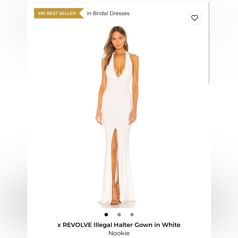 Nookie Illegal Halter Gown white
